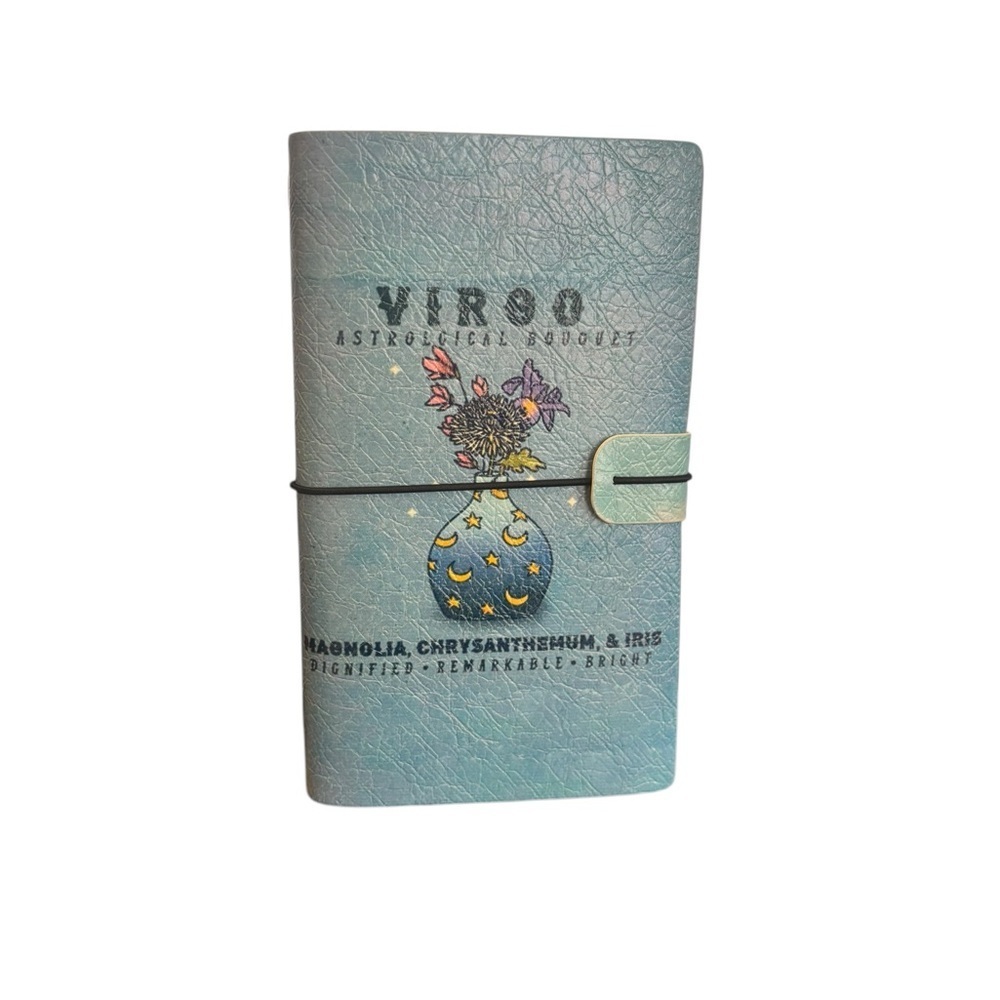Travelers Notebook Journal Refillable Faux Leather A3 Zodiac  Virgo